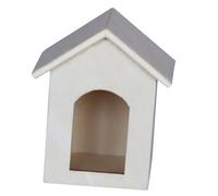 VICASKY Modèle de maison miniature en bois Maison de poupée pour projets créatifs Design vide à peindre Jouet pour les amateurs de modélisme pour les micro-paysages