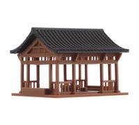 VICASKY Modèle Miniature de Pavillon Asiatique en Plastique Khaki pour Décor de Micro-Paysage et Bonsaï, Ornement Élégant pour Jardin DIY et Ambiance Artistique Traditionnelle