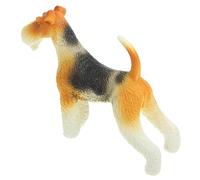 VICASKY Modèle Réaliste de Chien Fox Terrier Poil Dur pour Décoration Intérieure et Extérieure, Figurine Chien Plastique Stable, Statue Jardin Originale, Ornement Décoratif Robuste et Naturel