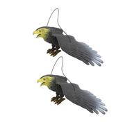 VICASKY Modèles Réalistes D’Aigle en Plastique Noir 2 Pièces Jouets Animaux pour Garçon Et Filles Grosse Taille Décor Éducatif Extérieur Et Intérieur Jeux Éducatifs Et Décorations Multiples