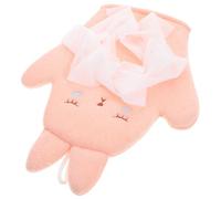 VICASKY Moufles de Bain Exfoliant en Polyester pour Bébé Fille, Forme Lapin Rose, Facile à Transporter, Maximise L'élimination des Impuretés Bain Garçon et Filles