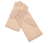 VICASKY Moufles de Manucure Beige, Résistants à L'usure et Réutilisables sans Doigts Anti-uv en Spandex Protection Mains Lors du Cyclisme Conduite