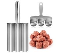 VICASKY Moule à Boulettes de Viande et Facile à Nettoyer en Acier Inoxydable 304 Design Triple Rangée, Outil Polyvalent Cuisine à Domicile