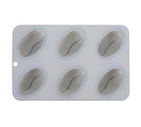 VICASKY Moule à Pâtisserie en Silicone Alimentaire 6 Cavités Forme Grains de Café Moule à Mousse Fin 87G Démoulage Facile pour Desserts Français Chocolat Gelée et Bonbons