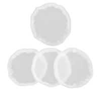 VICASKY Moules à-Verres Moules Légers et Compacts Lot de 4 en Silicone pour Résine Époxy pour Décoration Intérieure DIY à Domicile