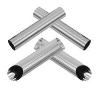 VICASKY Moules Tubes à Cannolis 4 Pièces Acier Inoxydable Antiadhésifs pour Pâtisserie Cuisson Pâtisserie Moelleux et Croissants