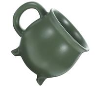 VICASKY Mug Céramique Vert en Chaudron Halloween, Tasse Café Office Maison | Céramique Résistante, Bords Lisses et Robustes, Forme Chaudron, Décor Halloween, Usage Quotidien