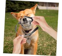 VICASKY Muselière pour Chien Acier Inoxydable Réglable Panier Respirant pour Petits et Moyens Chiens Couverture de Bouche Pratique pour Entraînement et Protection avec Sangle Ajustable