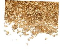 VICASKY Nail Art Glass Gravel comprimés charmes de remplissage époxy charme d'ongle Clous mastic à ongles charmes pour joyaux Charges de bricolage éclats de verre irréguliers Un verre Doré