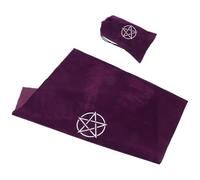 VICASKY Nappe de Tarot 50Cm X 50Cm Motif Étoile Violet en Tissu pour Jeux de Tarot et Rituels Magiques Accessoire de Divination