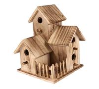 VICASKY Nichoir à Oiseaux en Bois Artisanal Nid D'oiseau des Bois Naturel Kit DIY Décoration Jardin Extérieure Refuge Oiseaux Présent Éducatif pour Garçon Et Filles