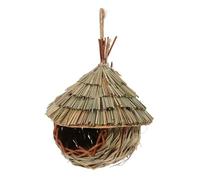 VICASKY Nichoir à Oiseaux Paille Tissé Main pour Perroquets et Moineaux Maison Extérieure Suspendue Naturelle Abri Douillet et Décoratif pour Jardin