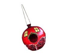 VICASKY Nichoir Oiseaux Résine Rouge Suspendu Portable pour Mésanges et Petits Oiseaux