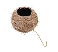 VICASKY Nichoir Suspendu Paille Naturelle Nid Décoratif Respirant pour Oiseaux et Petits Animaux Nichoir Extérieur Biodegradable Maison Doiseaux Simulation pour Jardin et Micro Paysage