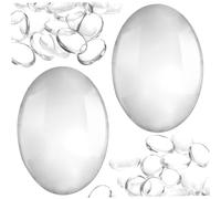 VICASKY Nuancier de Vernis à Ongles en Verre Transparent 30 Pièces Format Ovale Perles pour Manucure Nail Art Salon Usage Professionnel Présentation Couleurs