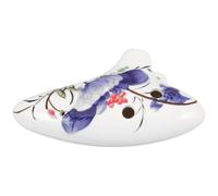VICASKY Ocarina en Céramique à 6 Trous Alto en Do avec Embouchure Longue, Petit Instrument de Musique Portable pour Apprentissage, Motifs Bleus et Rouges Traditionnels, pour Débutants