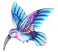 VICASKY Oiseau Décoratif en Fer Artisanal pour Décoration Murale Extérieure à Suspendre Murale en Métal Bleu Profond Ornement Léger pour Jardin Patio et Balcon Résistante