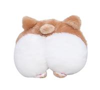 VICASKY Oreiller De Fesses De Corgi Peluche pour Appui-tête De Voiture Marron Oreiller De Cou De Siège