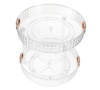 VICASKY Organisateur De Maquillage Rotatif à Double Rangement Élégant Pour Vanity Et Salle De Bain Support Pratique Pour Et Soins Peau Grand Modèle Diamant Blanc