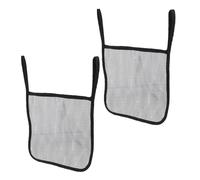 VICASKY Organisateur Suspendu pour Poussette Bébé 2pcs en Filet Polyester Noir, Paquet de Rangement Portable Accès Facile aux Accessoires pour Sorties en Plein Air