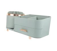 VICASKY Organiseur de Maquillage Rotatif Tiroirs Grand Support à Cosmétiques Compartiments Ajustables pour Salle de Bain Solide et Élégant Rangement Pratique pour Vanity