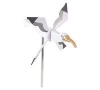 VICASKY Ornement de Jardin Moulin à Vent Mouette Décor Pelouse et Terrasse Girouette Extérieure Animée Vent