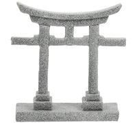 VICASKY Ornement en Pierre Style Zen pour Aquarium et Jardin, Figurine de Simulation Petit Torii, Décoration Extérieure pour Bonsaï et Mini-Paysage, Accessoire Micro-paysager Unique