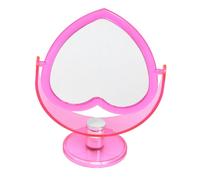 VICASKY Ornements De Miroir De Maquillage Miroir Coeur Double Face Table De Table Se Maquiller à Deux Faces Décoration Murale Vanité en Forme De Coeur Bureau Cœur Rose
