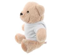 VICASKY Ours en Peluche à Personnaliser 22 Cm Petit Modèle en Peluche Douce avec T-Shirt Blanc Vierge, Ours pour Décoration, Présent Garçon et Filles et Bébé, Shower, Anniversaire et
