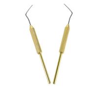VICASKY Outil de Greffage Apicole en Aluminium Léger, Aiguille de Transfert de Larves pour Élevage de Reines, Lot de 2 Pièces Jaune, Matériel Apicole Précis pour Apiculteur