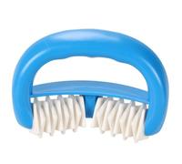 VICASKY Outil de Massage à Rouleau Manuel Double Roue Bleu en Plastique Masseur Corporel Relaxant Portable pour Maison Bureau et Détente Musculaire pour Nuque Bras Dos et Jambes