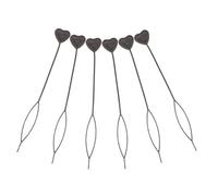VICASKY Outils de Coiffure en Plastique Noir 6 Pcs pour Tressage et Queues de Cheval Femmes Garçon et Filles Polyvalents Motif Cœur Rapide Chignons et Perles pour Cheveux