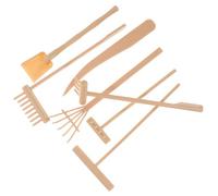 VICASKY Outils Râteaux pour Jardin Zen Miniature Kit avec Râteau Sable Beige et Accessoires Jaunes pour Décoration Intérieure et Relaxation Méditative
