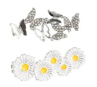 VICASKY Paire de Clips Décoratifs pour Lacets en Alliage, 2pcs, Pince à Lacets Créative et Résistante, Décoration Élégante pour Chaussures Vie Quotidienne