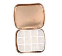 VICASKY Palette à Ongles Fond de Teint Palette de Mélange Gel pour Peinture Résine Palette de Fards à Paupières Vide Palette de Rouge à Lèvres Palette de Voyage Métal Plastique Doré