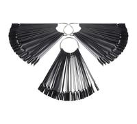 VICASKY Palette de Capsules D’Éventail Noire 150 Pièces pour Présentation Vernis à Ongles Nuancier Pratique pour Manucure Formation Nail Art et Usage Salon