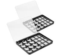 VICASKY Palette de Fards à Paupières Vide Magnétique 24 Emplacements 2 Pièces Plateaux de Maquillage DIY Légers et Compacts Organisateur pour Création et Rangement de Cosmétiques