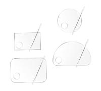 VICASKY Palette de Maquillage Acrylique Transparente pour Fond de Teint Palette Cosmétique Multifonction pour et Débutants Mélangeur de pour Ongles et Maquillage Ensemble avec de Mélange