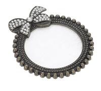 VICASKY Palette De Nail Art Noeud Avec Bord Noir Blanc Plaque Pigmentaire En Résine Mélangeur Couleurs Pour Manucure Professionnelle Et Décorations Ongles Vintage