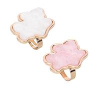 VICASKY Palettes De Nail Art Mélange Lot De 2 Grosse Taille Anneaux Résine Pour Professionnels Et Amateurs Manucure Usage Domestique Couleurs Séparées Et Combinaisons Possibles Motifs Coquillage
