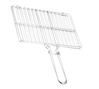 VICASKY Panier à Griller en Acier Inoxydable Pliable pour Poisson Barbecue | Handle Inclus, Usage Picnic et Barbecue Extérieur, pour Légumes, Crevettes, Jambon, Saucisse