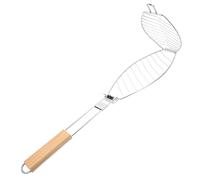 VICASKY Panier Barbecue Grill Acier Inoxydable avec Poignée Panier à Griller Multifonction pour Poisson Burgers et Saucisses Résistant et Facile à Nettoyer Accessoire BBQ Portable