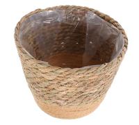 VICASKY Panier Fleurs Tissé Main Paille Naturelle Pot Fleur Haut avec Base Stable Décoration Maison Légère pour Salon et Chambre Panier Plantes pour Arrangement Floral