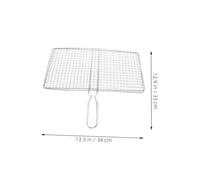 VICASKY Panier Grillage Barbecue Acier Inoxydable avec Poignée Panier Grill Portable pour Poissons Légumes et Fruits de Mer Accessoires Barbecue pour Camping et Pique