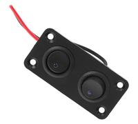 VICASKY Panneau D'interrupteurs à Bascule Marin Étanche 2 Voies pour Bateau, Camping-car et Voiture, Commande Électrique Solide, Protection Surcharge, Bouton Poussoir LED Intégré