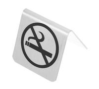 VICASKY Panneau Interdiction Fumer Acier Inoxydable Résistant Antirouille pour Table de Restaurant et Bureau Signalisation Publique Facile à Lire