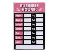 VICASKY Panneaux indiquant d'ouverture Signes horaires Étiquettes d'ouverture PVC rose support adhésif pour banque et magasin résistant au soleil Plusieurs styles