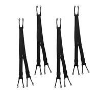 VICASKY Pantalon De Hockey À Bretelles Lot De 4 Accessoires De Hockey pour Adultes Équipement De Ski-Hockey Ceinture De Protection Noire