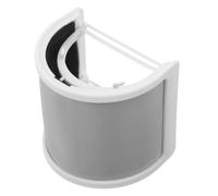 VICASKY Pare-vent en Métal Blanc de U pour Microphone Portatif avec Filtre Anti-pop Bruit, pour Enregistrement et Vidéos