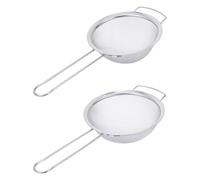 VICASKY Passoires à Farine en Acier Inoxydable 2 Pièces à Mailles Fines, Tamis Manuel Professionnel pour Pâtisserie Cuisine, Ustensiles la Cuisine Inox Adaptés pour Restaurants